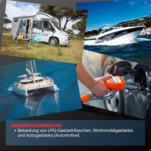 Drehmeister LPG-Aufsatz mit Sinterfilter – W21,8x1/14 Tankadapter-Zwischenstück für saubere Autogasbetankung