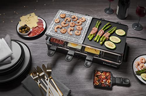 Russell Hobbs Raclette Grill, 8 Personen, Naturstein & Wendeplatte – Ansicht 6