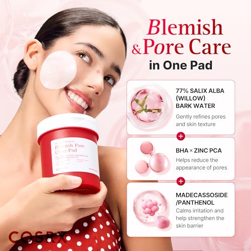 Image of COSRX OneStep Original Blemish Pore Clear Pad, 100 Pads, Dual-Sided Facial Pad for Exfoliation, Pore Care & Hydration with BHA, PHA & Zinc PCA & 5 Hyaluronic Acid, Korean Skin Care