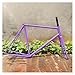 Purple Chromium Molybdenum Steel Fixed Gear Frame 50cm 52cm 55cm 58cm Fixie Cycle Part(Purple,52cm)