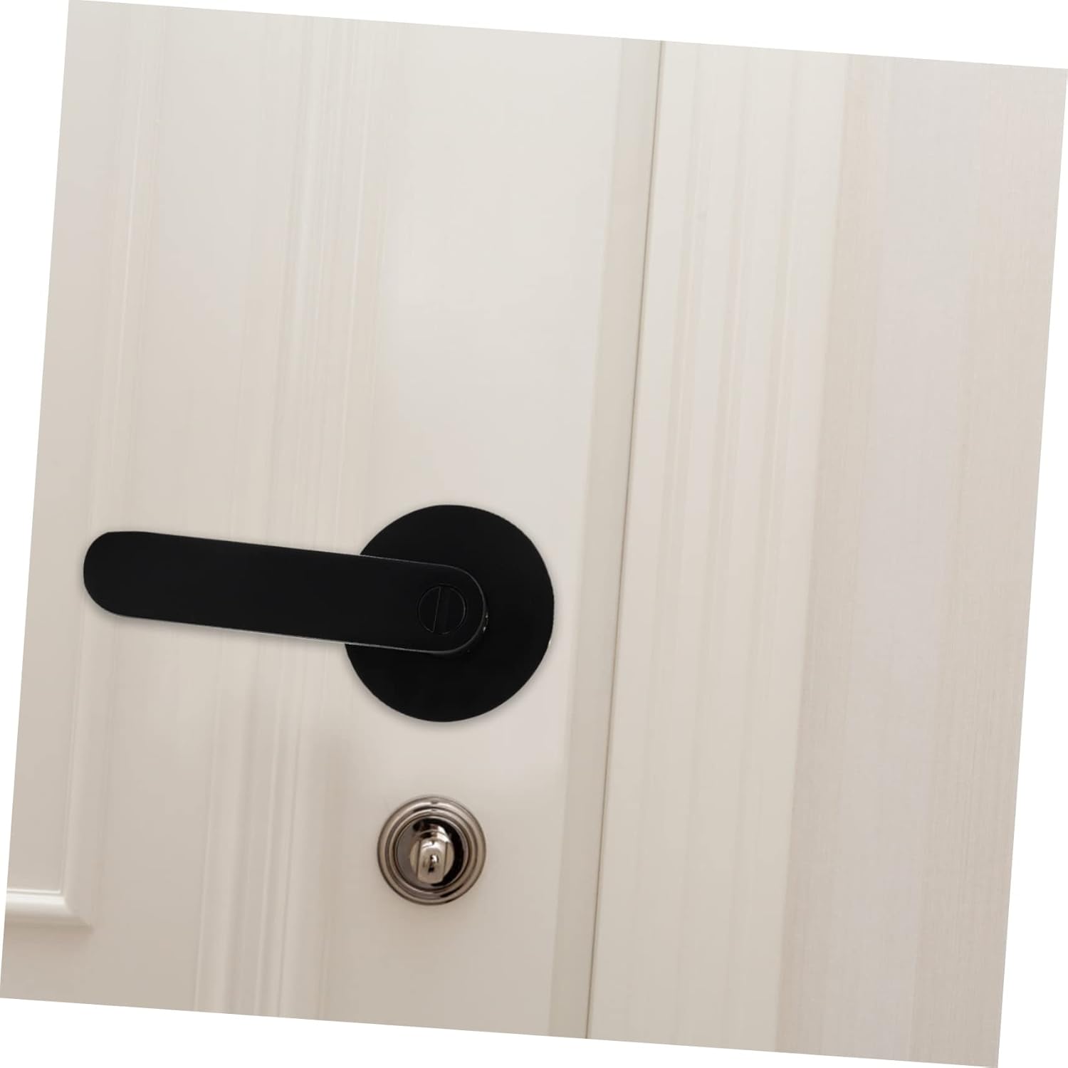LIFKOME Privacy Door Lever Lock Set Black 3-Rod Interior Door Handle for Bedroom and Bathroom Keyless Entry and Secure Locking Mechanism