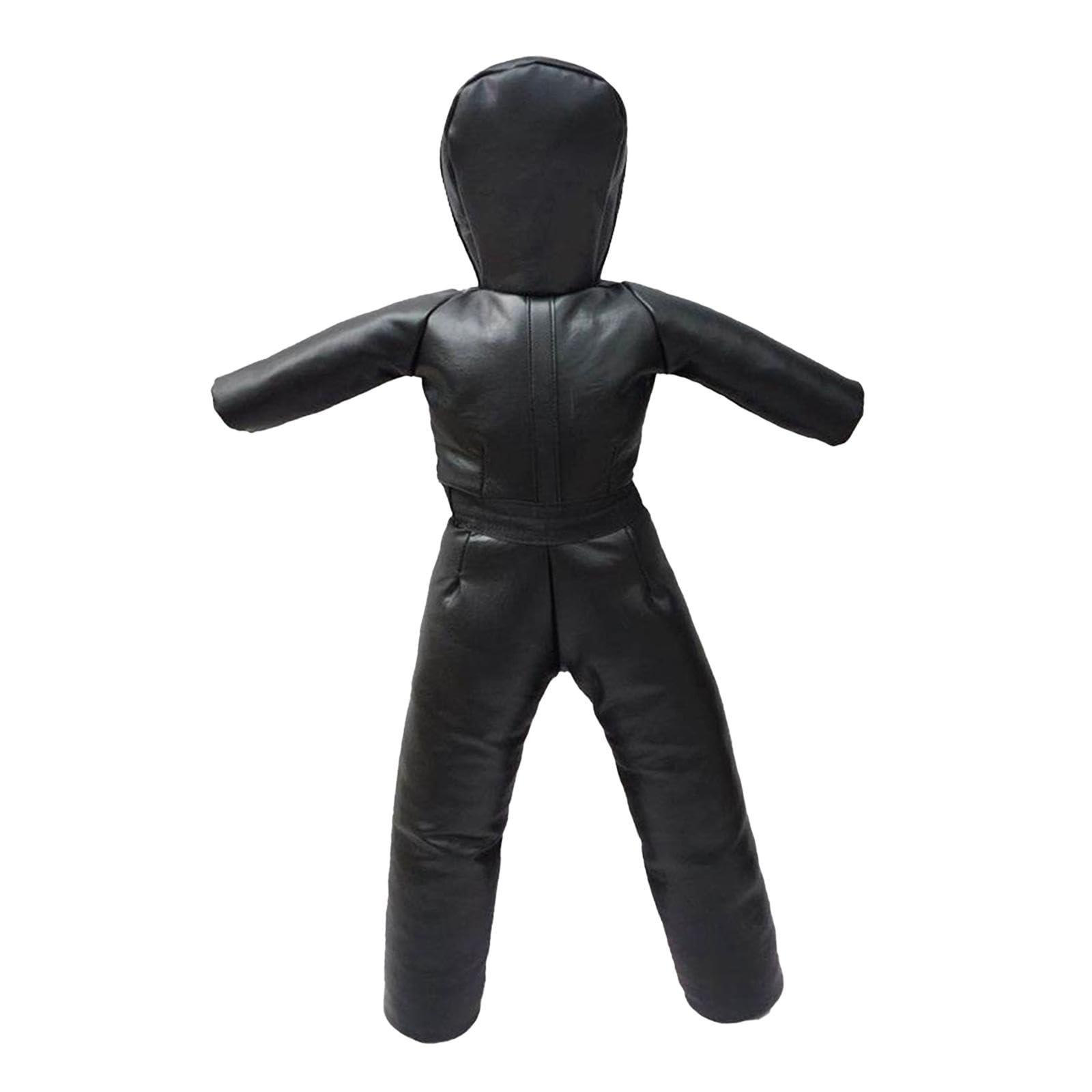 Menolana Fighting Training Dummy PU Leather Unfilled Exercise Multiuse Brazilian Jiu Dummy for Karate Boxing Training Equipment, Black