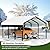 JAMFLY 12X15 FT Carport, Heavy Duty Carport Canopy with Galvanized Steel Roof and Frame, Metal Carport Upgraded Extra Large Garage for Pickup, Boat, Car and Tractors