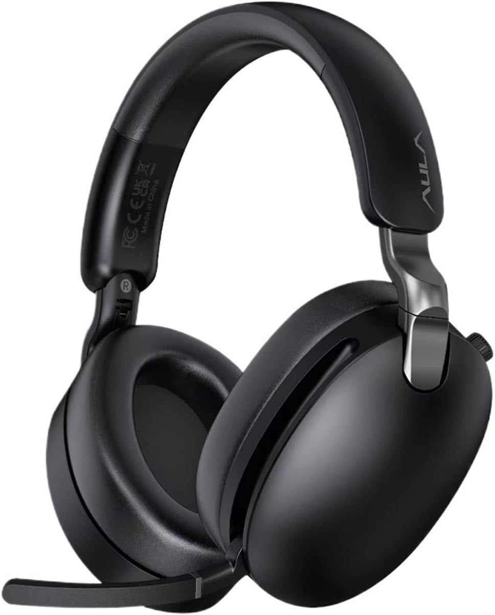 Compatible for Aula A500 Wireless Head-Mounted Headphone 2.4G/Wired Nolse Reduction Headsets E-Sports Gaming Earphones with Mic(White)