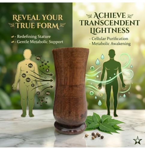 Image of BRICIA Vijaysar Wood Glass for Diabetes Control - Natural Pterocarpus Marsupium Wooden Tumbler for Sugar Balance | Ayurvedic Vijaysar Ki Lakdi Ka Glass for Drinking Overnight Soaked Water 90 ml (1)