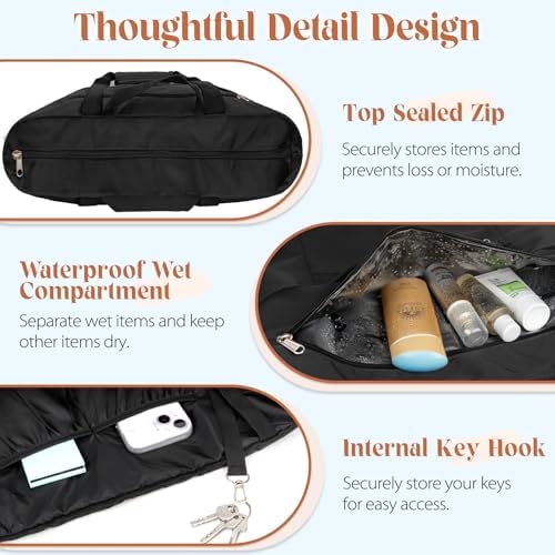 Extra Large Waterproof Beach Bag for Women - 45L Tote with Zip - Image 3