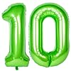 Green number 10 balloon 40 Inch hel...