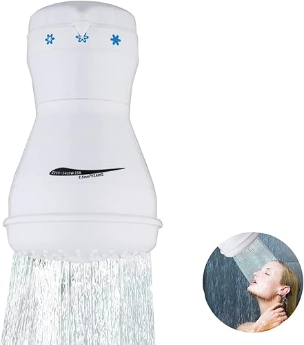 Miniatura 5 de Calentador de agua instantáneo de 5400 W 110 V calentador de ducha eléctrico instantáneo grifo caliente baño calentador de agua instantáneo (blanco)