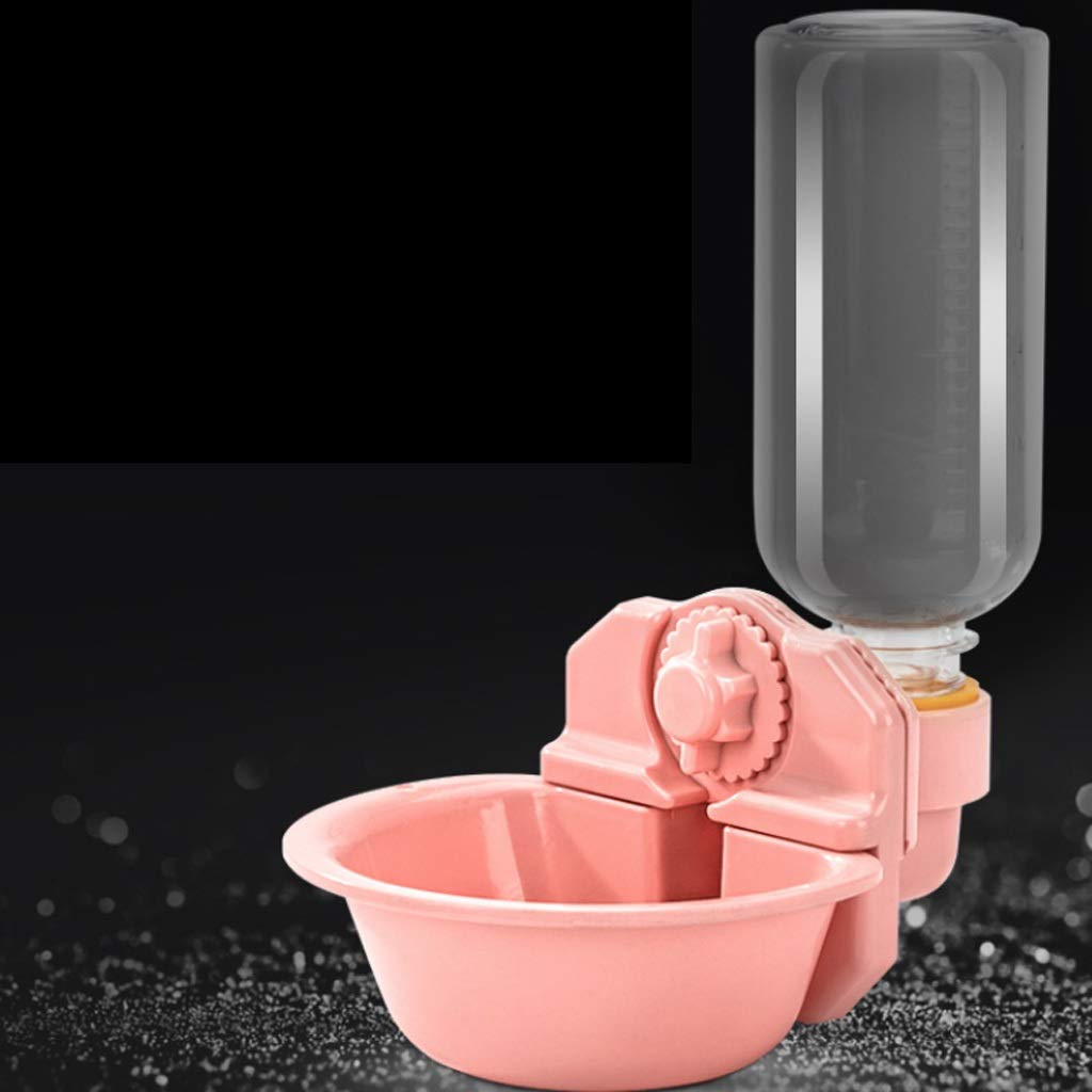 Bebedero Rosa para Mascotas, Bebedero automático para Mascotas, Hervidor de Alimentación Automático de Boca No Mojada Tipo Colgante