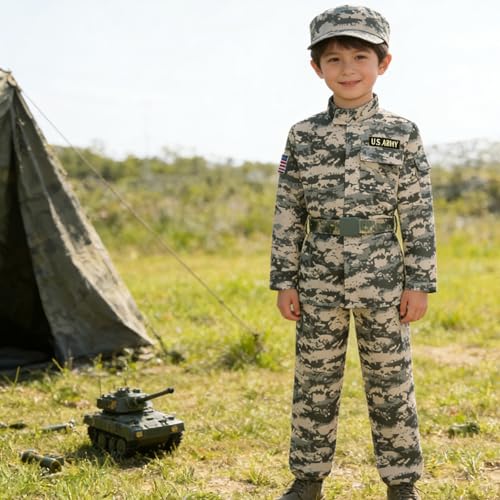 Disfraz Army para Niños Camo Soldado Fuerzas Especiales miniatura 5