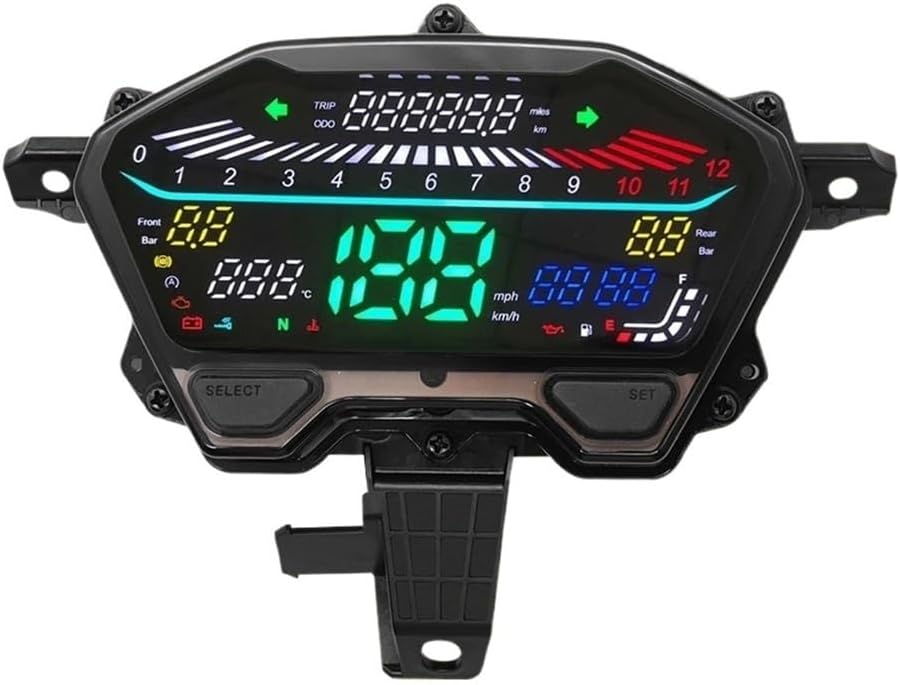 Motorbike Digital Tachometer Motorcycle Display Instrument for 125 Motorbike Conversion Electric Dashboard with Electronic Counter Parts