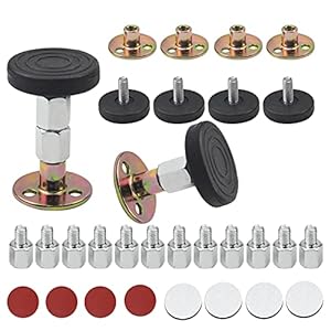 4 Stück Bettgestell mit Gewinde, Verstellbares Kopfteil Stopper, Anti-Schütteln Bett Stabilisator Unterstützung für Betten Schränke Sofas Wandschutz, 84-110mm