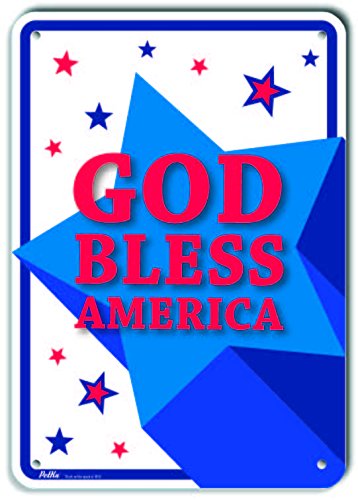 Plaque en aluminium rigide GOD Bless America pour remplacer les posters déchirés