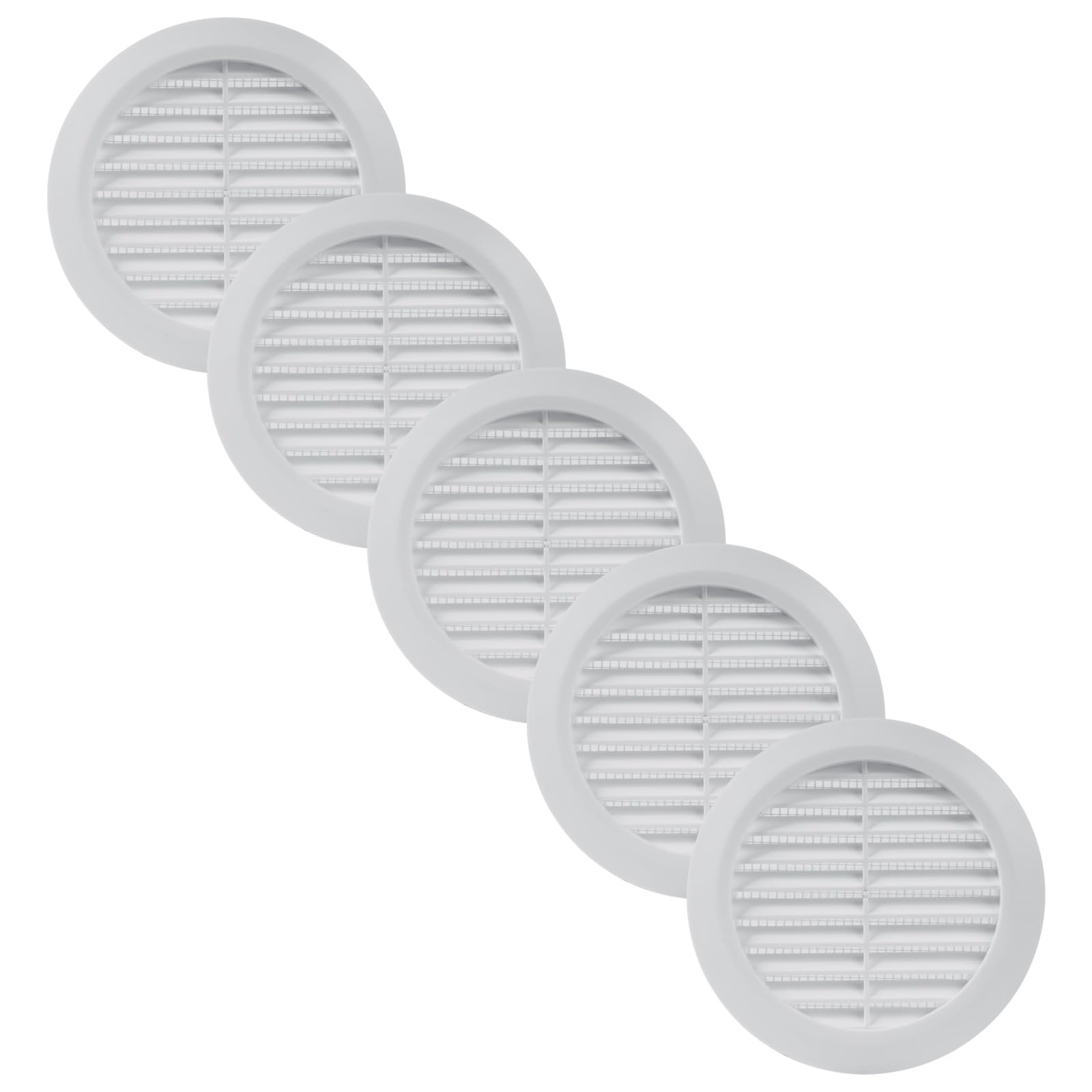 Vent Systems 100 mm / 3.94'' Inch White Air Vent Cover, 5 Pack