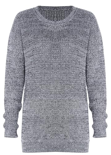 shermie Women's Cute Heart Pattern Elbow Patchwork Knitted Sweaters Long Sleeve Crew Neck Casual Pullover4