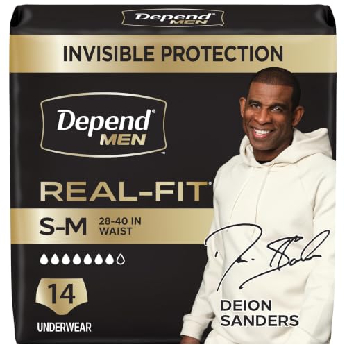 Depend Real Fit Incontinence Underwear for Men, S/M, 14 Count