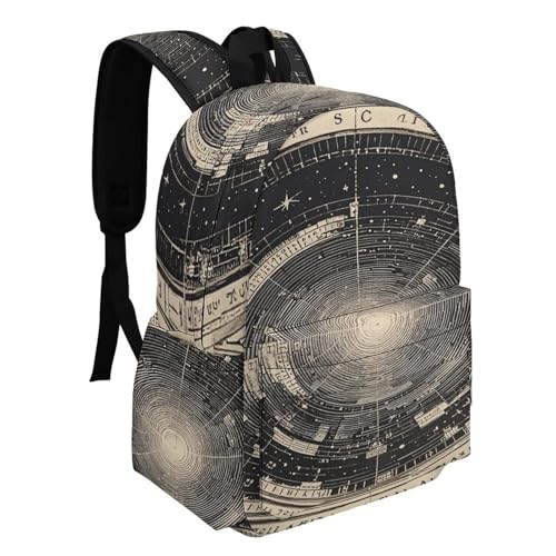 Backpack for Travel, Vintage Astronomical Illustrations Print Modern Backpack Shoulder Bag2