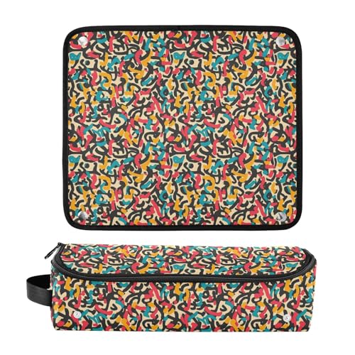 Bolsa de viaje moderna para herramientas de cabello con protector resistente al calor para planchas y rizadores, organizador portátil para accesorios de cuidado capilar miniatura 3