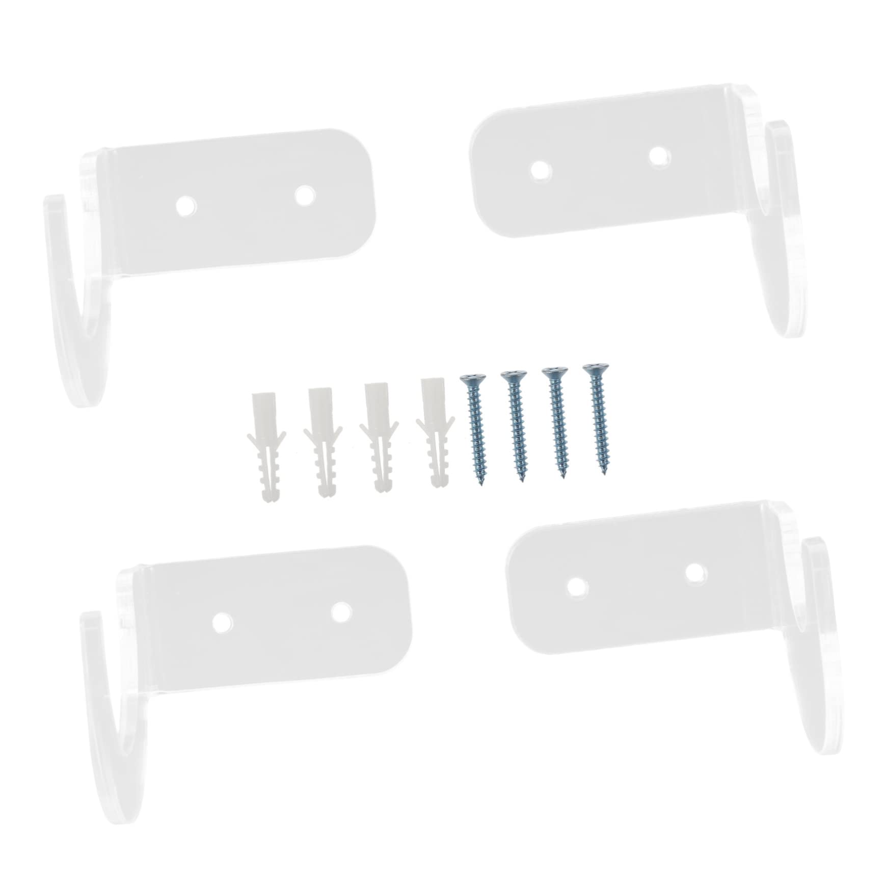 KICHOUSE Decorative Bat Rack 2-piece Set for Baseball Tennis Softball Hockey Bats Wall-mounted for Display Storage