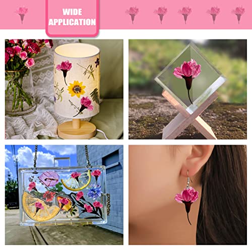 Flores secas de cerezo rosa intenso para manualidades 60PCS miniatura 3