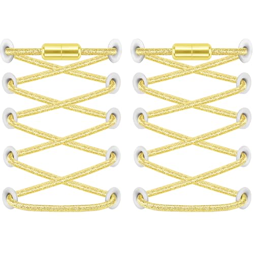 RJ-Sport (2 Paar Elastische Schnürsenkel mit Schnellverschluss - Schnellschnürsystem für Einzigartigen Komfort und Starken Halt - mit Metallkapseln ohne binden