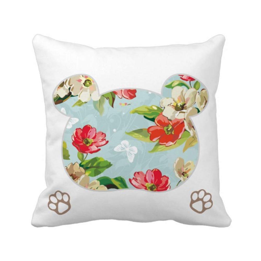 Housse de coussin fleurs de pêcher carrée pour raviver un canapé terne avec des plantes