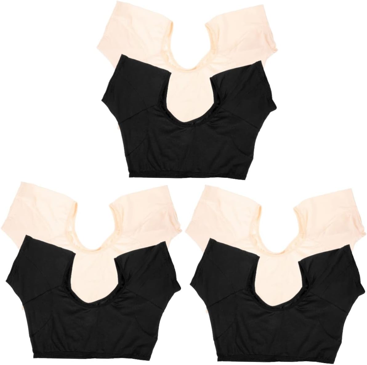 6pcs Washable Underarm Sweat Vest Breathable Armpit Pad Vest for Women Girls Quick Dry Odorless for Summer Workout