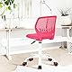 FurnitureR Schreibtischstuhl, Studiendrehstuhl ohne Armlehnen, höhenverstellbarer Bürostuhl, Arbeitsstuhl für Home Office, Schlafzimmer, Arbeitszimmer, Rosa
