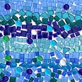 LITMIND 1.1LB Blue Mixed Irregular Crystal Glass Mosaic Tiles for Crafts - Perfect for Mosaic Art Projects, Puzzles, and Home Décor