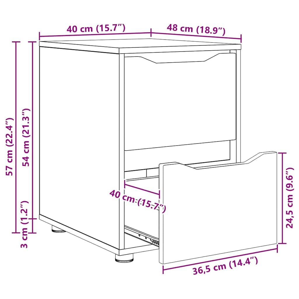 Armadio portaoggetti, in legno Sonoma, 40 x 48 x 57 cm, con cassetto, vano portaoggetti e armadietto, per ufficio, soggiorno, corridoio, cucina, ordine e organizzazione