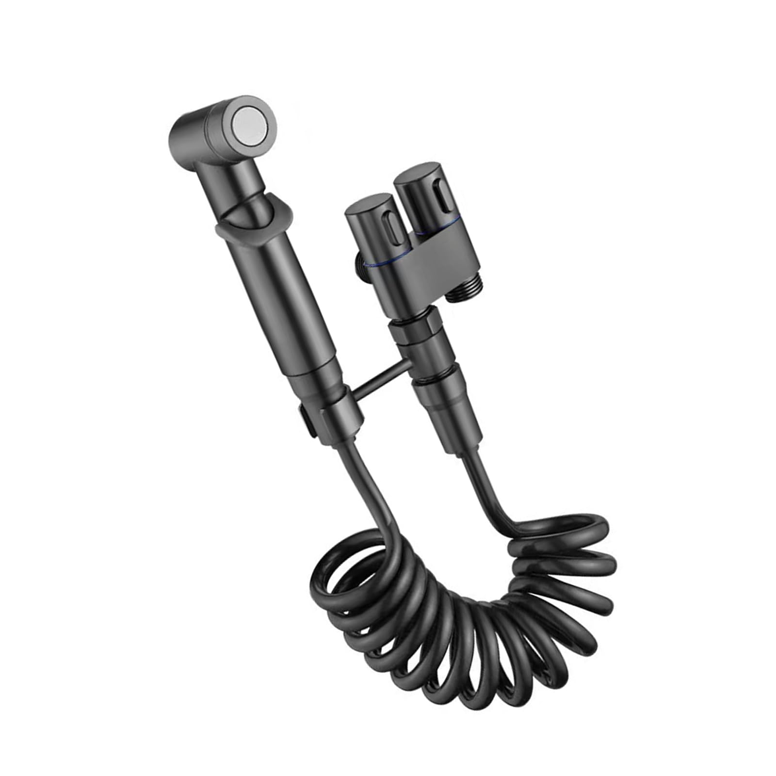 Pulvérisateur bidet à main vannes mélange double sortie tuyaux flexibles bains