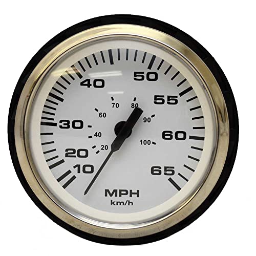 Faria Boat Speedometer Gauge SEK019A | Euro Stainless Steel White