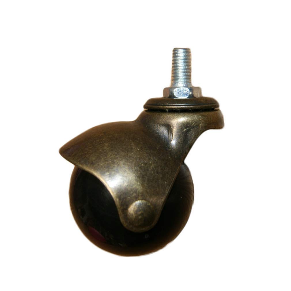 Ruote girevoli a Sfera in Bronzo Anticato da 2 Pollici, con Filettatura M8/M10, per sedie da Ufficio, divani e tavolini, Resistenti ed Eleganti (M10, 10 Pezzi)