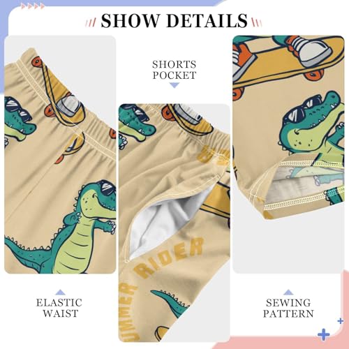ZZKKO Cartoon Crocodile Boys Pants for Kids Jogger Pants with Pockets S-XL4
