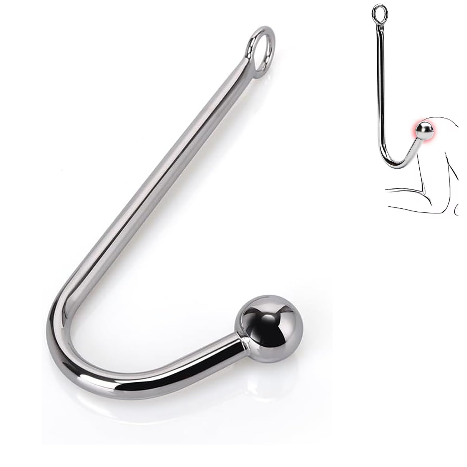 Anal Plug Anal Beads Sex Toy for Couples Metal Anal Hook Butt Plug Training G Spot Massager Stimulator