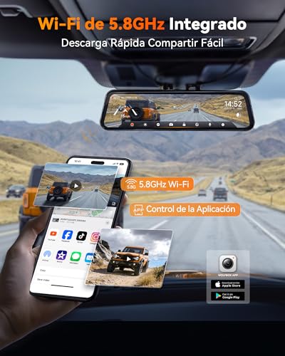 Image of WOLFBOX G900 Tripro Bumper-N 3 Channel 4K Mirror Dash Cam, 4K+2.5K+1080P Front Rear & Bumper Camera,8MP STARVIS 2 IMX 678 Night Vision,12 inch Smart Screen for Off-Road & Blind Spot(SD Card Not Included)