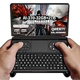 GPD Win Mini 2025 [AMD AI 370-32GB+2TB] 7 Inches Mini Handheld Win 11 PC Video Game Console Gameplayer 1920X1080 Touchscreen Laptop Tablet PC Black