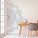 Mezza Mandala Boemia Wall Sticker Testiera Decal Yoga Studio Meditation Room Decorazione della casa Wall Art Mural A2 80x42cm