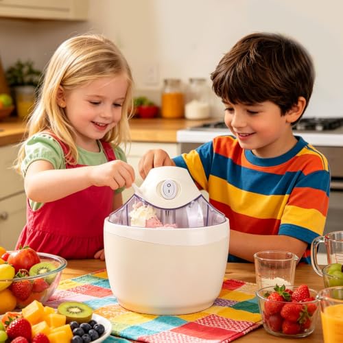 Máquina de helados casera Denash de 500 ml eléctrica con un botón 7