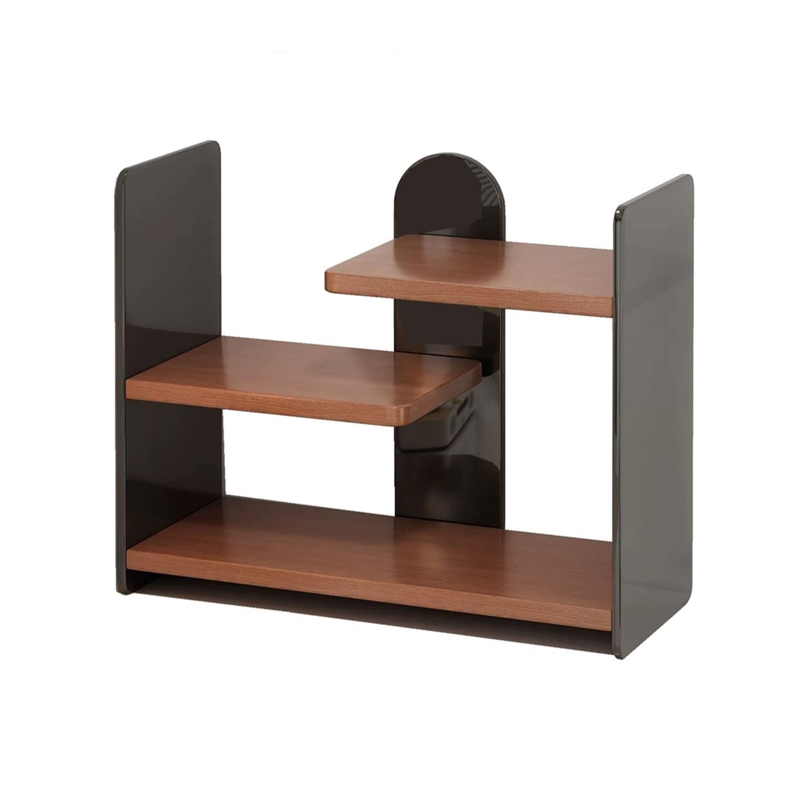 XUJUAN-0227 Bookshelf Minimalist Style Open Desktop Bookshelf Density Board Storage Rack for Office Home