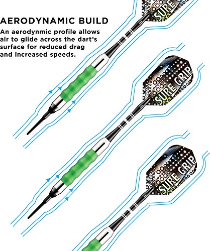Viper Sure Grip Soft Tip Darts, Green, 18 Grams - Image 4