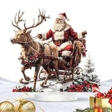 Photo Gallery mimoqk statua di babbo natale su slitta con cervi, miniatura da collezione babbo natale su slitta con renne | decorazioni natalizie in acrilico 2d con su e renne | figurina di Photo Gallery mimoqk statua di babbo natale su slitta con cervi, miniatura da collezione babbo natale su slitta con renne | decorazioni natalizie in acrilico 2d con su e renne | figurina di