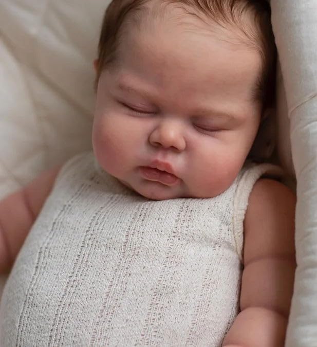 Angelbaby 24Inch Big Life Size Reborn Doll Kit Unpained Silicone Vinyl Mold Sets Fresh Color Doll Making Parts with Cloth Body Unfinished Reborn Baby