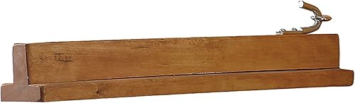 EASY-UP Collapsible Wooden English Saddle Rack | 18" Length | Easy to Mount | Folds Down Not Used | Fits Shorter Skirted Western Horse Saddles | Natural Pine Finish