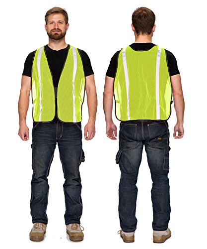 Kaygo Reflective High Visibility Safety Vest, Kg0008-10 Silver Stripe, For Men And Women, Pack Of 1(Yellow) #TOP2