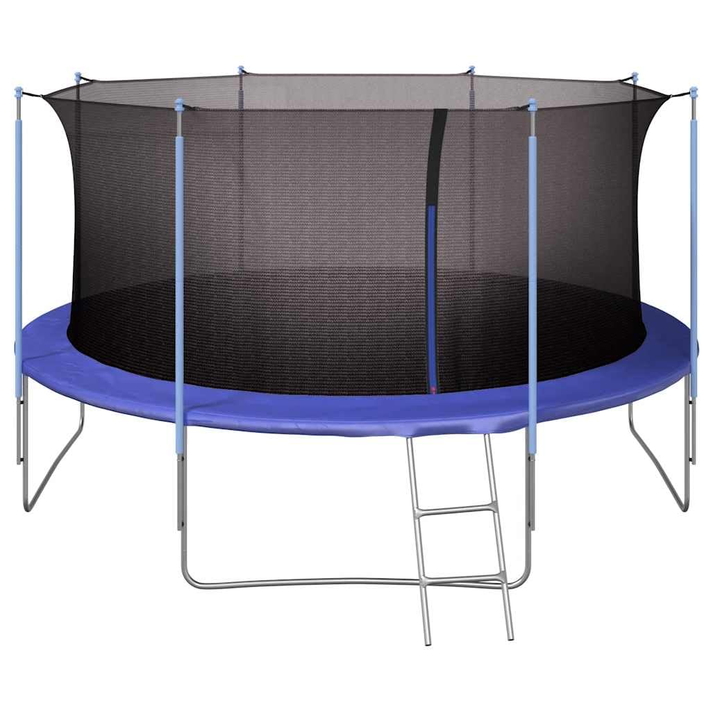 Red de seguridad para cama elástica redonda de 3,05 m, de polietileno, resistente a la intemperie, con cremallera, apta para barras, color negro
