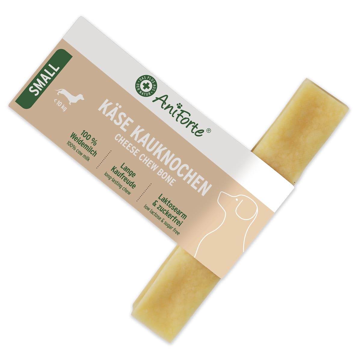 AniForte Käse Kauknochen für Hunde Mini 28-40 g – Natürlicher Käsekaustang für Beschäftigung & Zahnpflege