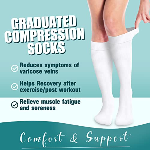 Image of COOLOVER Copper Compression Socks for Women and Men(6 Pairs)-Best Support for Running, Athletic, Travel