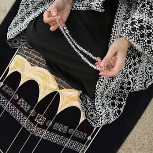 Tapis salah islam pour maison et tapis de prière portable Eid Ramadan - 5