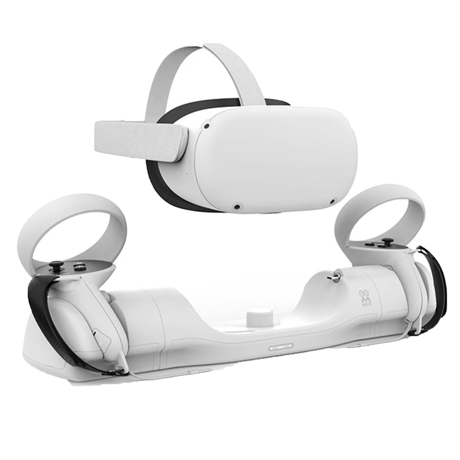 XHSESA VR Charging Dock for Oculus Quest 2, Charging Stand for Quest 2 Glasses/Handle Accessories(White